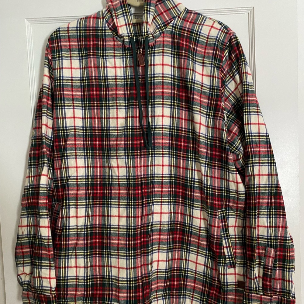 Plaid Flannel Zip Up Jacket
